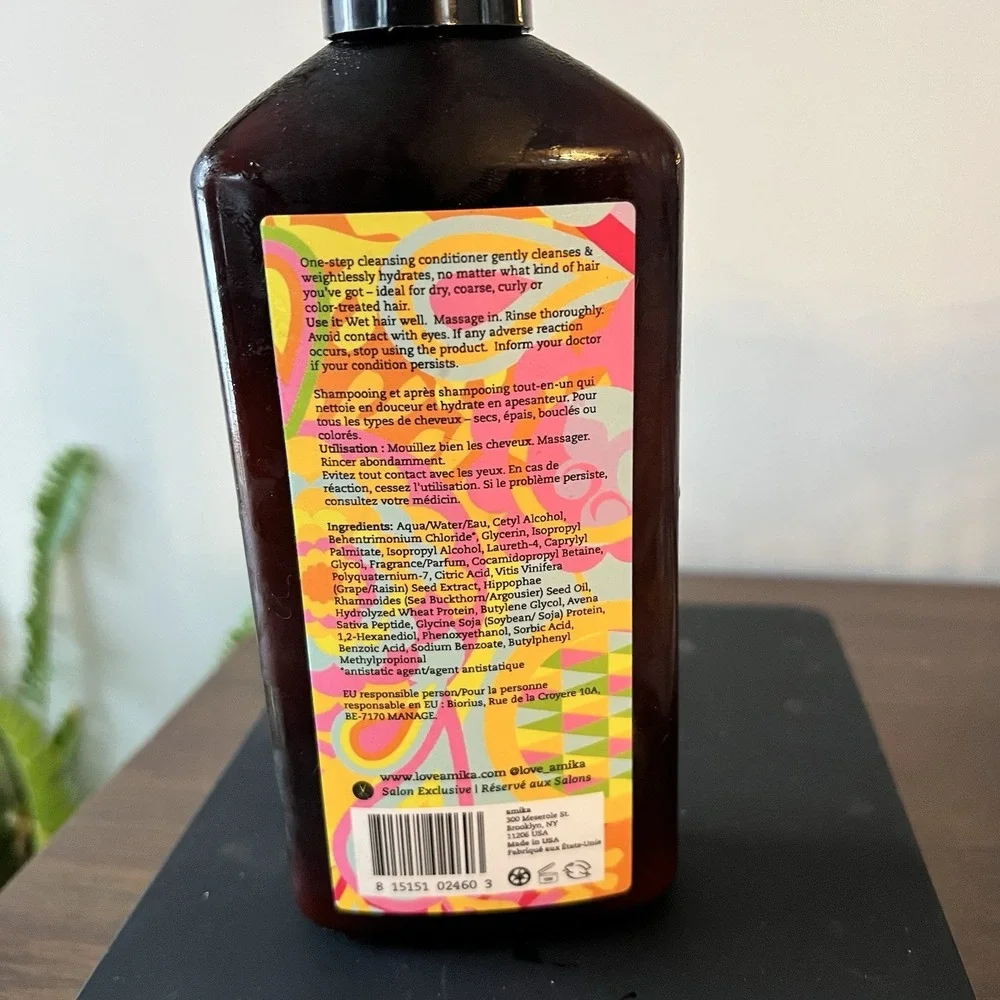 Amika Nice Cream CLEANSING CONDITIONER Sea Buckthorn Berry - 300ml/10.1 oz - NOS